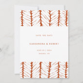 Modernes Abstraktes Muster Graphic Rust Terracotta Save The Date (Vorderseite)