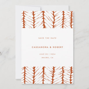 Modernes Abstraktes Muster Graphic Rust Terracotta Save The Date