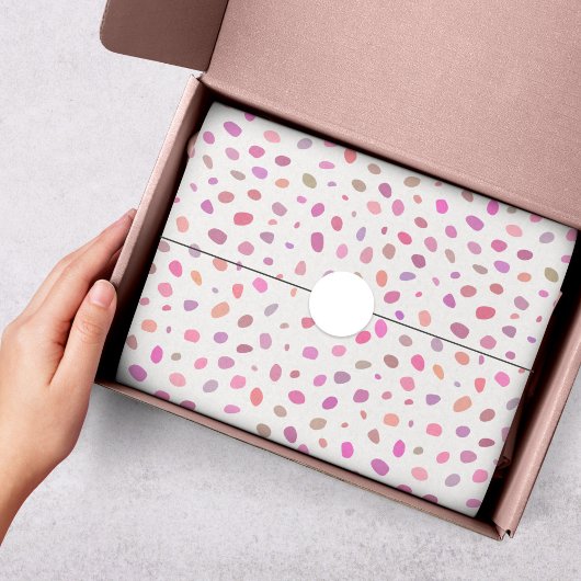 Modernes Abstraktes Muster in Rosa Seidenpapier