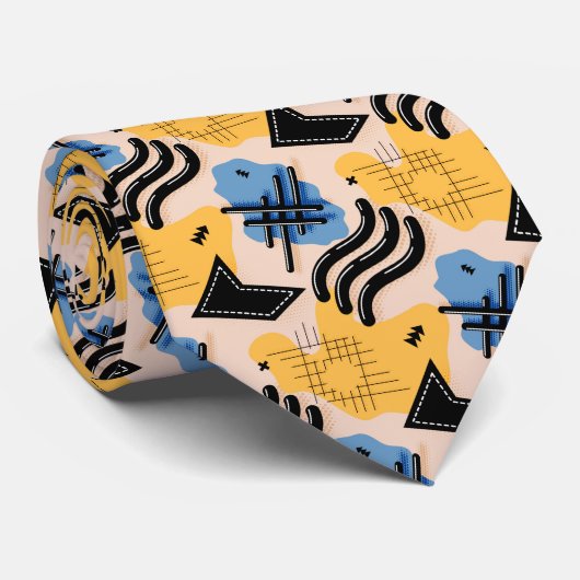 Modernes Abstraktes Muster Krawatte (Gerollt)