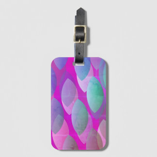 Modernes Abstraktes Muster | Magenta Lila Pink Aqu Gepäckanhänger