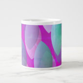 Modernes Abstraktes Muster | Magenta Lila Pink Aqu Jumbo-Tasse (Vorderseite)