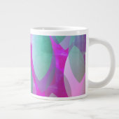 Modernes Abstraktes Muster | Magenta Lila Pink Aqu Jumbo-Tasse (Rechts)