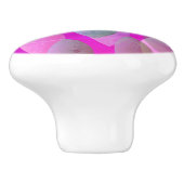 Modernes Abstraktes Muster | Magenta Lila Pink Aqu Keramikknauf (Seitenansicht)