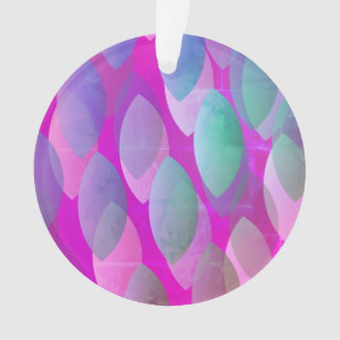 Modernes Abstraktes Muster   Magenta Lila Pink Aqu Ornament