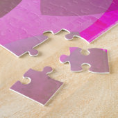 Modernes Abstraktes Muster | Magenta Lila Pink Aqu Puzzle (Seite)