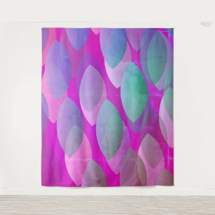 Modernes Abstraktes Muster   Magenta Lila Pink Aqu Wandteppich