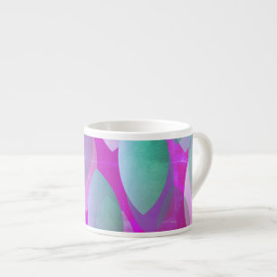 Modernes abstraktes Muster   Magenta Lila Pink Tür Espressotasse