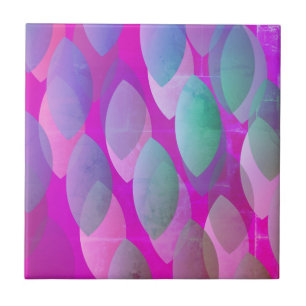 Modernes abstraktes Muster Magenta Lila Pink Tür Fliese