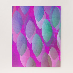 Modernes abstraktes Muster Magenta Lila Pink Tür Puzzle