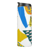 Modernes Abstraktes Muster mit Formen. Thermosbecher (Nach rechts gedreht)