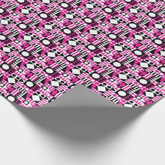 Modernes abstraktes Muster Mitte des Jahrhunderts. Geschenkpapier (Ecke)