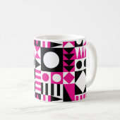 Modernes abstraktes Muster Mitte des Jahrhunderts. Kaffeetasse (VorderseiteRechts)