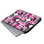 Modernes abstraktes Muster Mitte des Jahrhunderts. Laptopschutzhülle (Vorne Knopf)