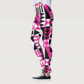 Modernes abstraktes Muster Mitte des Jahrhunderts. Leggings (Links)