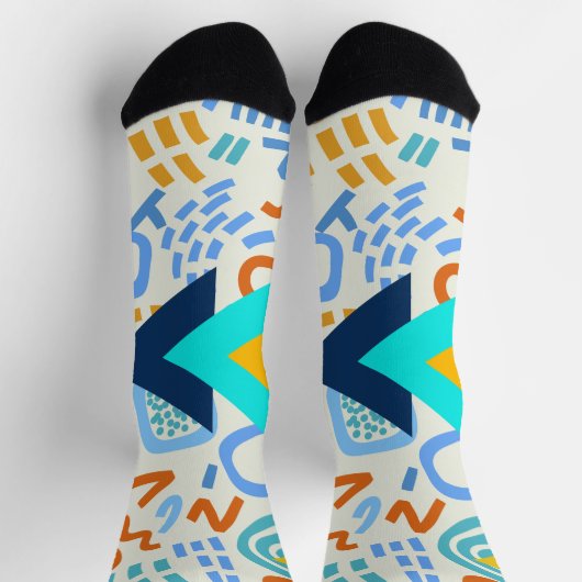 Modernes abstraktes Muster Mitte des Jahrhunderts Socken (Oben)