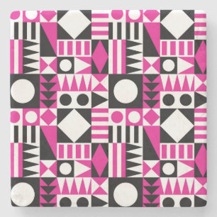 Modernes abstraktes Muster Mitte des Jahrhunderts. Steinuntersetzer