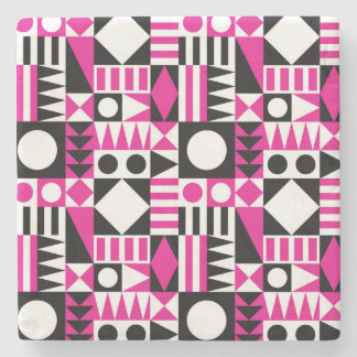 Modernes abstraktes Muster Mitte des Jahrhunderts. Steinuntersetzer