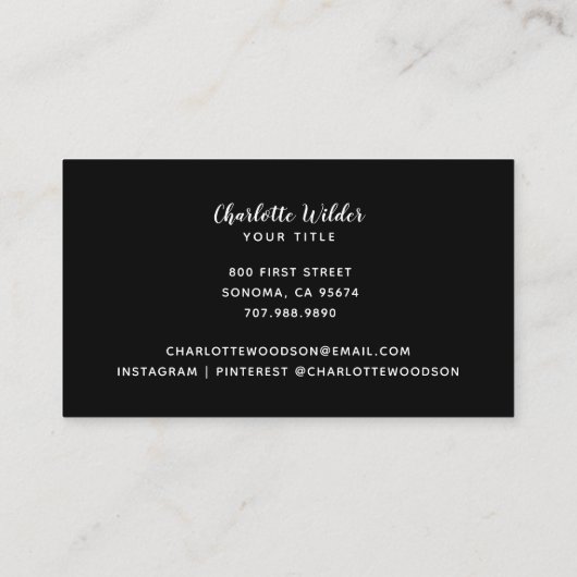 Modernes Abstraktes Muster | Visitenkarte (Rückseite)