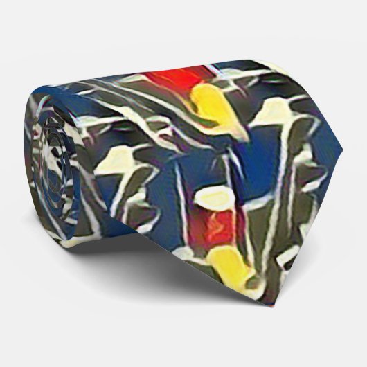 Modernes abstraktes Musterdesign 1197 - Krawatte d (Gerollt)