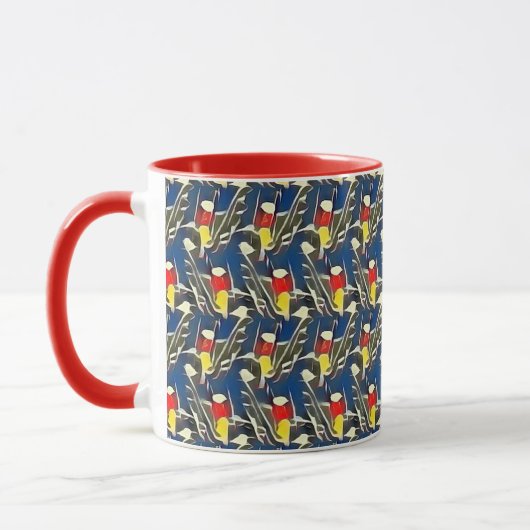 Modernes abstraktes Musterdesign 1197 - Tasse (Links)