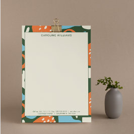 Modernes Abstraktes Mustermuster-Monogramm Briefbogen