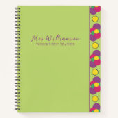Modernes Abstraktes Musterteacher SpiralNotebook Notizblock (Vorderseite)