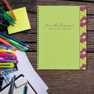 Modernes Abstraktes Musterteacher SpiralNotebook Notizblock