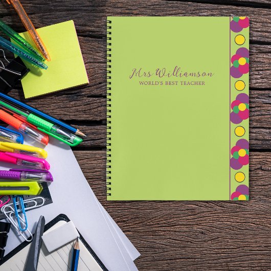 Modernes Abstraktes Musterteacher SpiralNotebook Notizblock