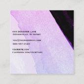 *~* modernes abstraktes mutiges geometrisches quadratische visitenkarte (Rückseite)