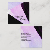 *~* modernes abstraktes mutiges geometrisches quadratische visitenkarte (Vorne/Hinten)