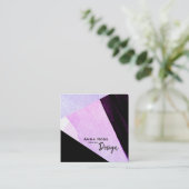 *~* modernes abstraktes mutiges geometrisches quadratische visitenkarte (Stehend Vorderseite)