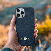 Modernes Abstraktes Navy-Muster-Monogramm Case-Mate iPhone Hülle