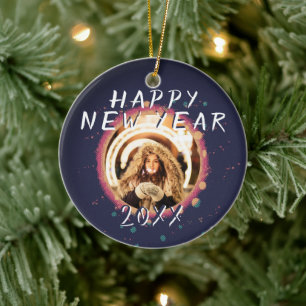 Modernes Abstraktes Neues Jahr 2023 Foto Keramik Ornament