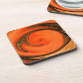Modernes Abstraktes Orange Cool Untersetzer (Linke Seite)