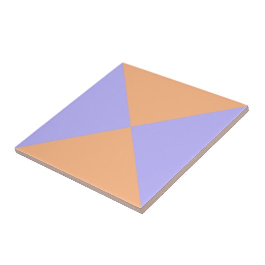 Modernes Abstraktes Orange Lila geometrisches Drei Fliese (Seite)