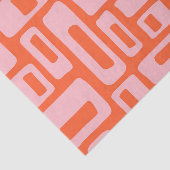 Modernes Abstraktes Orange & Pink-Muster aus dem M Seidenpapier (Ausschnitt)