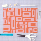 Modernes Abstraktes Orange & Pink-Muster aus dem M Seidenpapier (Handwerk)