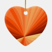 Modernes Abstraktes Orange Red Vanilla Fraktal Her Keramik Ornament (Hinten)