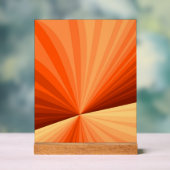 Modernes Abstraktes Orange Red Vanilla Graphic Fra Acrylschild (Neutral)