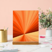 Modernes Abstraktes Orange Red Vanilla Graphic Fra Acrylschild (Hochzeit)