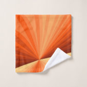Modernes Abstraktes Orange Red Vanilla Graphic Fra Badhandtuch Set (Waschlappen)