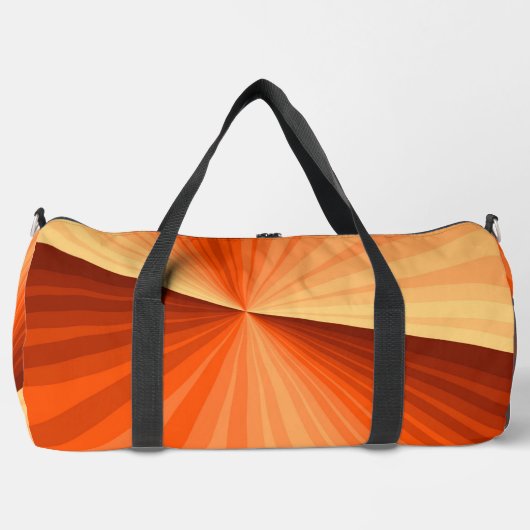 Modernes Abstraktes Orange Red Vanilla Graphic Fra Duffle Bag (Vorderseite)
