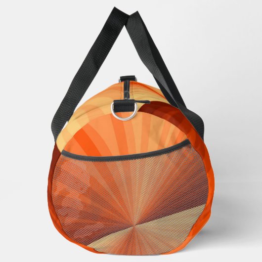 Modernes Abstraktes Orange Red Vanilla Graphic Fra Duffle Bag (Rechts)