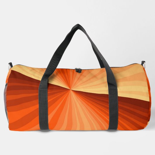 Modernes Abstraktes Orange Red Vanilla Graphic Fra Duffle Bag (Rückseite)