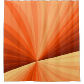 Modernes Abstraktes Orange Red Vanilla Graphic Fra Duschvorhang (Vorderseite)