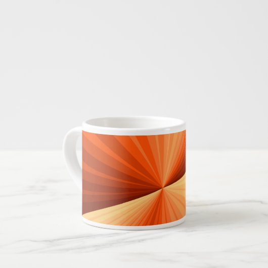 Modernes Abstraktes Orange Red Vanilla Graphic Fra Espressotasse (Vorderseite Links)