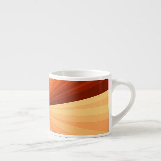 Modernes Abstraktes Orange Red Vanilla Graphic Fra Espressotasse (Rechts)