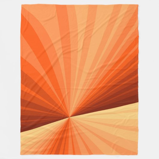 Modernes Abstraktes Orange Red Vanilla Graphic Fra Fleecedecke (Vorderseite)