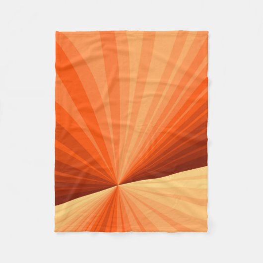Modernes Abstraktes Orange Red Vanilla Graphic Fra Fleecedecke (Vorderseite)